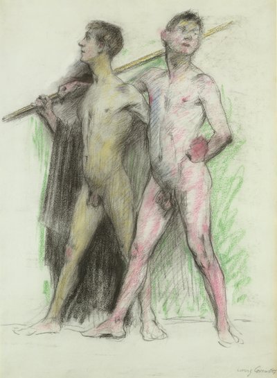Study of two male figures by Lovis Corinth